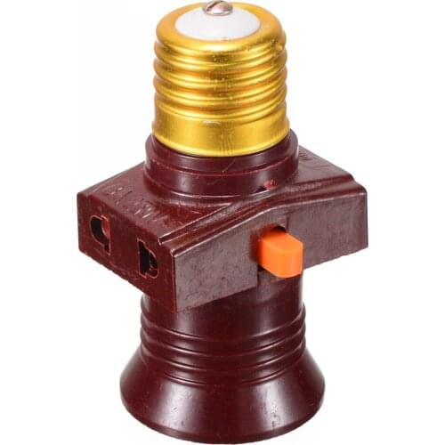 1pc E27 Screw Lamp Holder with Socket Switch LED Bulb Light Socket Base Holders Universal Light Adapter Converter 110V - 250V