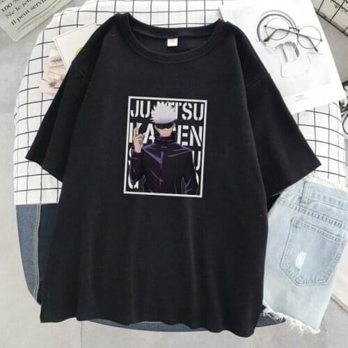 Jujutsu Kaisen Satoru Gojo Anime Print T-Shirts Summer Breathable Short Sleeve O-Neck Casual T Shirt Fashion Cartoons Tops Women
