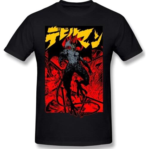 Devilman Crybaby Manga T Shirt Harajuku Big Size O-neck Cotton Short Sleeve T-shirt