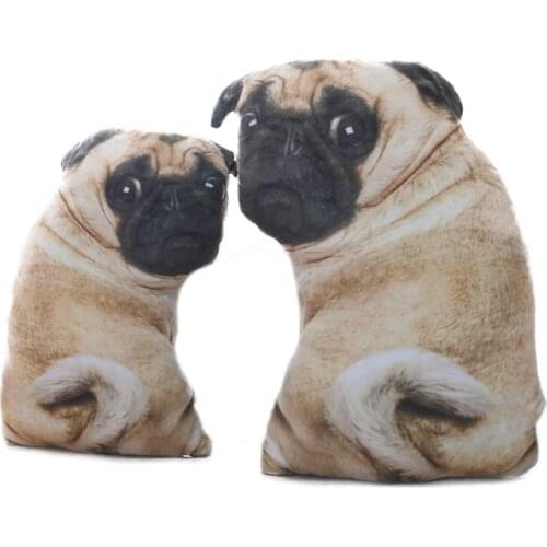 Simulation Dog Plush Pug Toys Soft Lifelike Stuffed Animals Shar Pei Pug Plush Pillow Dolls Sofa Cushion Kids Girls Gift