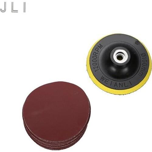 JLI 40Pcs Sanding Paper 100mm 240 Grit Sandpaper Flocking Polishing And Grinding Tools With 1Pc Self-adhesive Disc