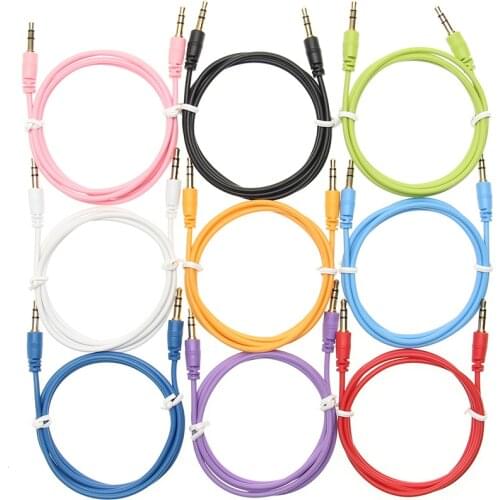 10pcs Tideseer 1m Male to Male 3.5mm AUX Cord Auxiliary Headphone Earphone AUX Cable for iPhone Samsung Xiaomi Smart Phone
