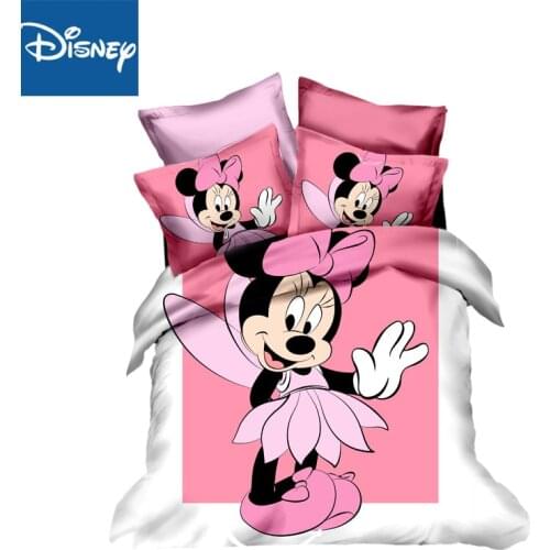 Minnie mouse bedding set for girls bed decor full size quilt covers queen bed 3 pcs home textile cartoon free shipping promotion
