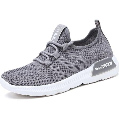 Women Casual Sport Shoes Fashion Men Running Shoes Weave Air Mesh Sneakers Black White Non Slip Footwear Breathable Jogging