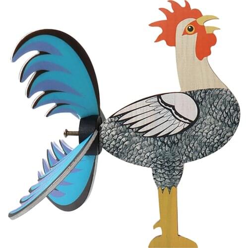Rooster Windmill Garden Courtyard Farm Decor Yard Statue Vivid Sculpture Outdoor Decoration Fathers Day Gift NSV