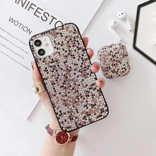 Fashion Handmade Full Bling Crystal Diamond Case Cover For Iphone 12 Mini 11 Pro XS Max XR X 8 7 6 6S Plus SE Luxury DIY Case