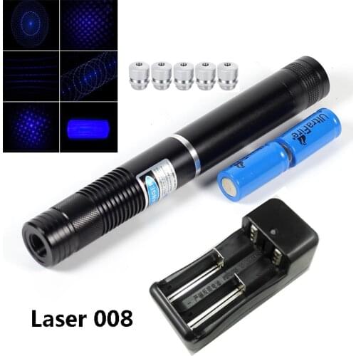High-power blue laser 450nm laser flashlight can burn candles/woods/cigars/matches/focusable ultra-strong blue laser equipment