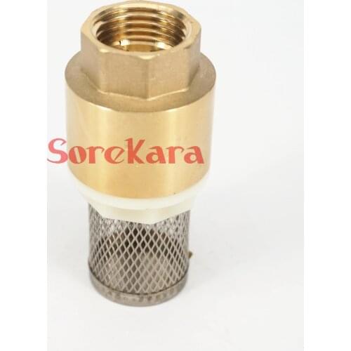1-1/2" BSP Female Brass Spring Check Valve With Strainer Filter 1.6Mpa