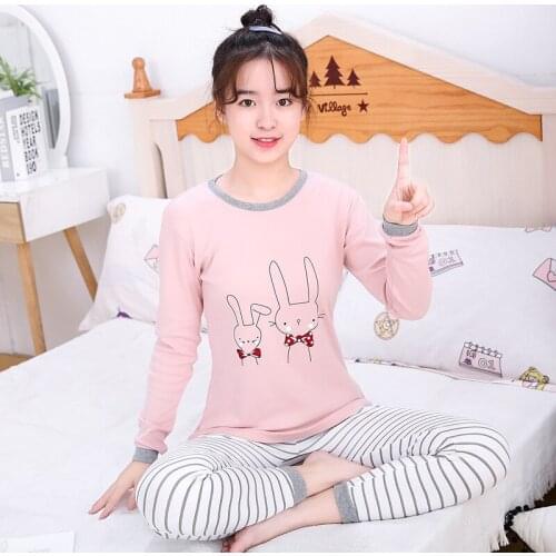 Girls Pajamas Set Cotton Pyjamas Kids Clothes Sets Cartoon Big Boys Sleepwear Cute Christmas Pajamas For Teens 12 14 16 18Years