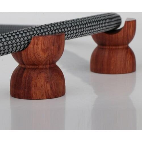 Preffair CD4545 HiFi Rose wood Wire bracket line support Cable stand holder trestle Anti-shock Shock Absorber Foot Pad Feet Pads