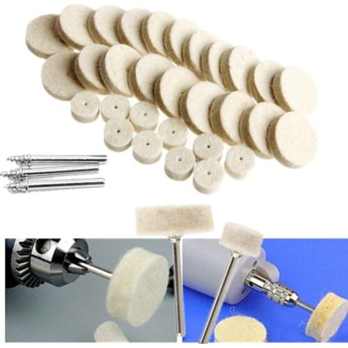 Hot Sale 33x Buffing Wheel Polishing Wheel Wool Felt Polishing Buffing Wheel Mixed Set Accessory For Rotary Tool