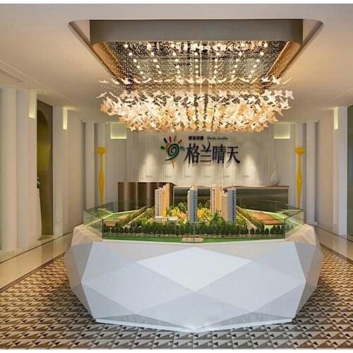 Custom Jewelry Store Butterfly Light Glass Glass Hotel Project Ceiling Light Sales Department Sand Plate Crystal Lights Lobby