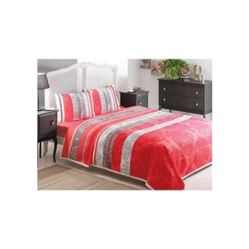 TAÇ Single Pique Set Lorena Red-Pike: 160x230 (1 pcs) Fitted bed sheet: 100x200 * Pillowcase: 50x70 (1 piece) * 100% cotton