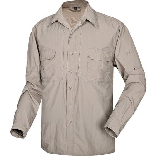 Tactical Shirt Military Camouflage Long Sleeve Fast Dry Breathable Lightweight Outdoor Jacket Shirt for Men Clothing