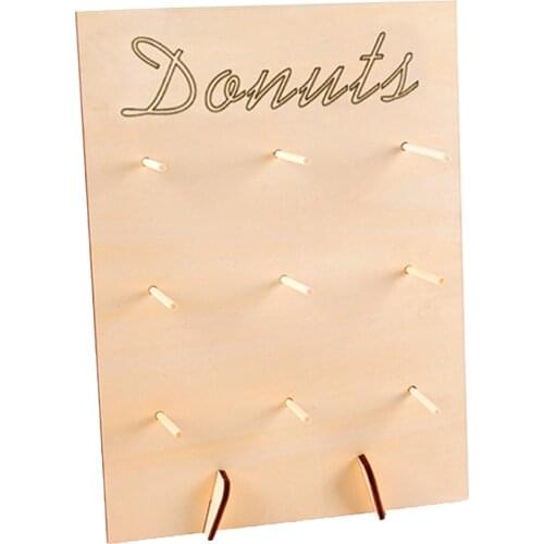 Wooden Donut Display Wall Pack Birthday Wedding Party Sweet Cart Treat Stand