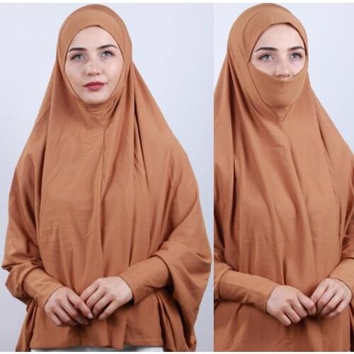 Turkey Islamic Hooded Muslim Women Hijab Dress Prayer Jilbab Abaya Half Khimar Full Cover Ramadan Dress Abayas Islamic Dress