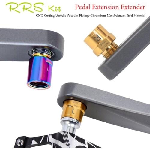 RRSKIT Bicycle Pedal Axle Extender Steel Pedal Axle Extenders 16mm/20mm Bicycle Pedal Extension Bolts Spacers For MTB Road Bike
