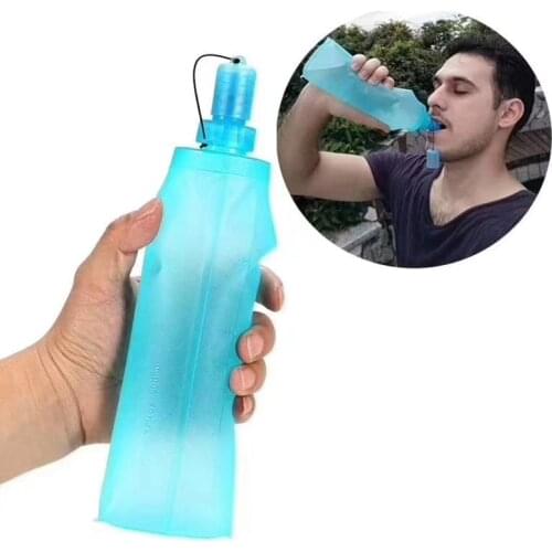 ULTRA-TRI TPU Soft Flask 500ml 16oz Foldable Outdoor Sports Hydration Water Bottle for Trail Running Bags Hiking Cycling