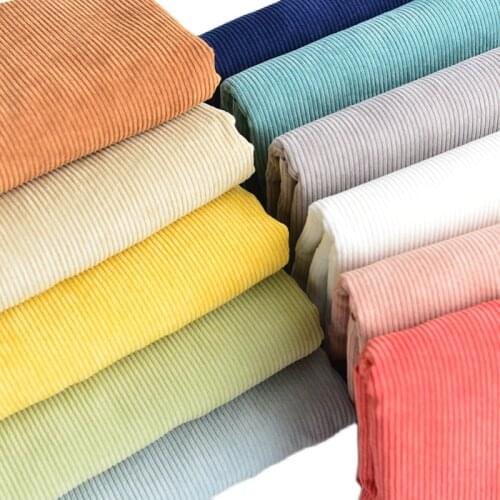 GREEN ROYAL BLUE GRAY WHITE PINK BROWN YELLOW 8W Corduroy Solid Thick Fabrics for Winter Apparel Hat Outwear Pants Craft Cushion