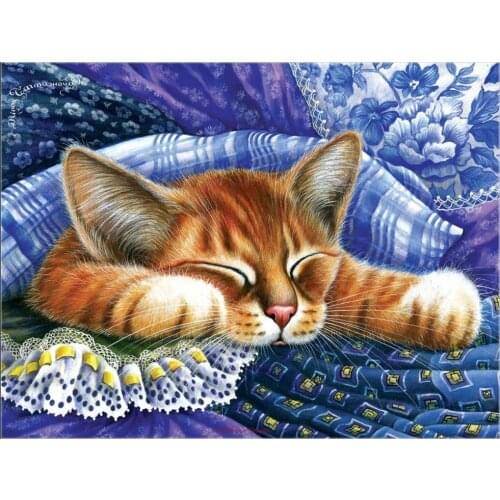 Embroidery Counted Cross Stitch Kits Needlework - Crafts 14 ct DMC Color DIY Arts Handmade Home Decor - Blue