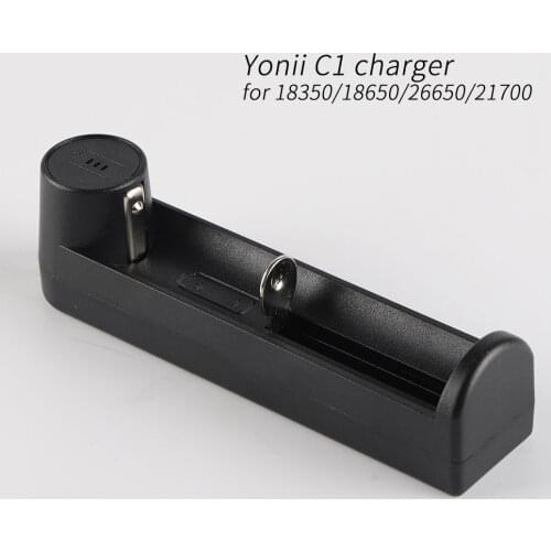 Yonii C1 charger ,for 18350 18650 26650 21700,0.8A charging current,micro USB port