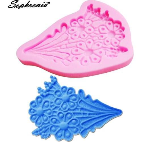 10PCS/set Bouquet Flower Silicone Cake Mold Bakeware Mould For Cookie Chocolate Jelly Candy Fondant Cake Decorating Tools F1175