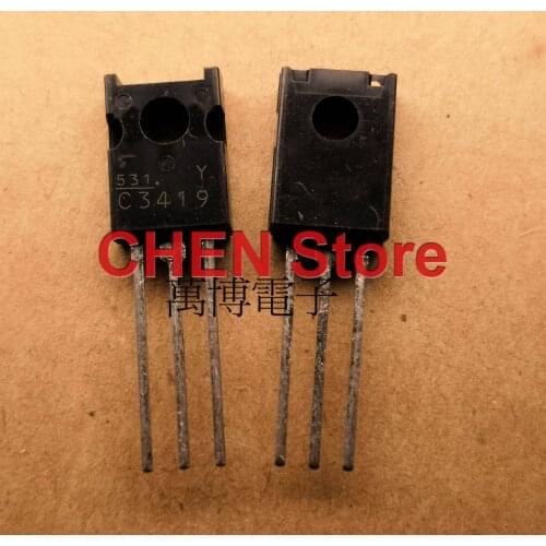 10pcs TOSHIBA 2SC3419 TO-126 Transistor C3419 Audio Power Amplifier 0.8A 40V