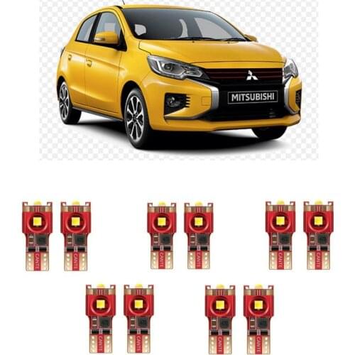 10pc w5w Car LED lighting For mitsubishi Space CARISMA Colt Galant diamante eclipse galloper mirage santamo interior light kit