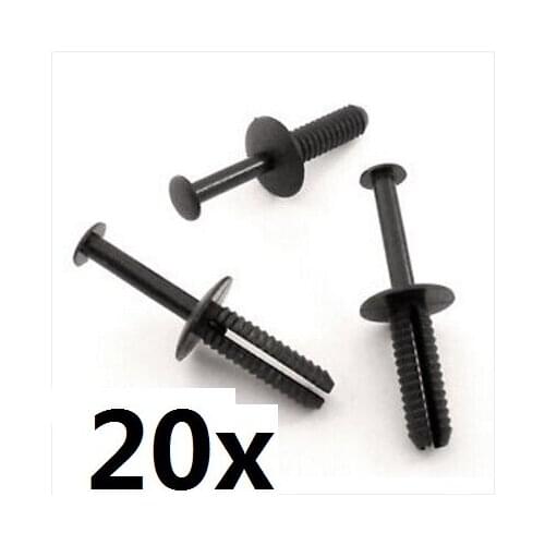 20x For BMW 6mm Push Fit Plastic Rivet Pin Clip- Bumpers, Interior Trim Panel Fascia