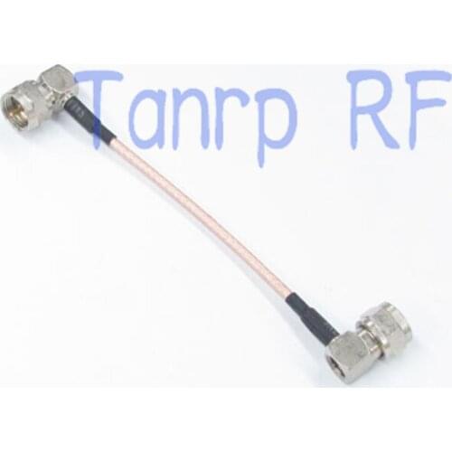 15CM Pigtail coaxial jumper cable RG316 extension cord 6inch F male plug to F male two double right angle RF adapter connector