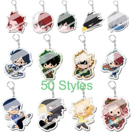 5pcs My Hero Academia role All·Might Midoriya Izuku Todoroki Shoto Bakugou doll pendan keychain toy key rings bags Charms gift