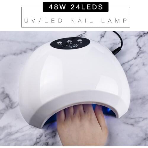 Auto Sensor 48W Professional 365+405nm UV LED Lamp Nail Dryer Polish Machine Fit Curing All Nail Gel Polish for Curing Nail Tool