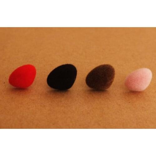 30pcs/lot Velvet Triangle Safety Nose with washer --mixed color mixed size can choose