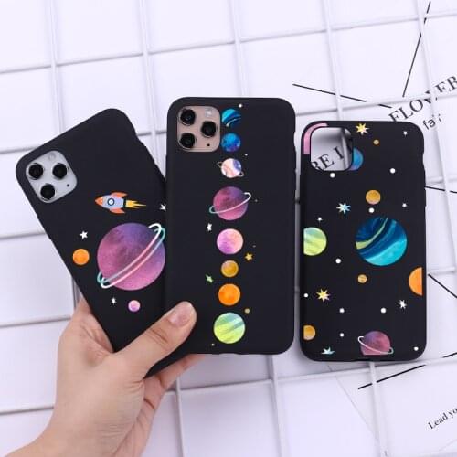 Space Planets Sky Phone Case For iPhone 7 8 Plus XR X S MAX 6 6S Plus Cases Silicone Phone Cover For iPhone 11 Pro SE 2020 Case