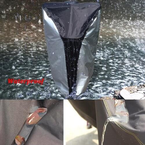 Black with Silver Mini Motorcycle Cover Waterproof Outdoor UV Dust Protector Rain Dustproof Cover for Smallest Motorbike Scooter