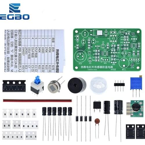 Human body sensing IR pyroelectric infrared sensor anti-theft alarm electronic kit students electronic principle study HC-SR501