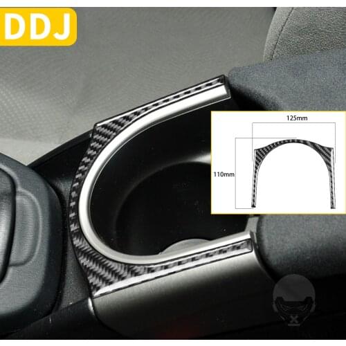 For Toyota Prius XW30 ZVW30 ZVW35 2009-2015 Carbon Fiber Armrest Panel Cup Holder Frame Cover Sticker Car Accessories