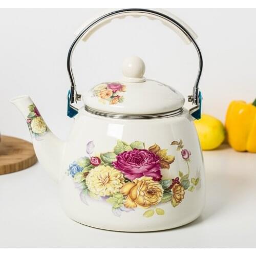 3.3L enamel kettle kettle jug Chinese medicine pot electromagnetic oven gas general with tea bag mail