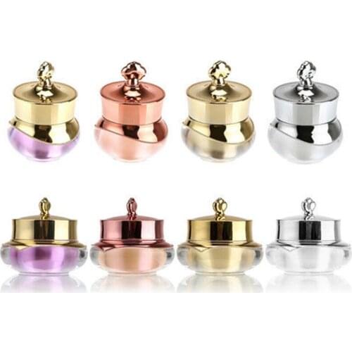 1Pcs 5g/10g Crown Shape Plastic Refillable Bottles Empty Pot Bottles Makeup Jar Travel Face Cream Lotion Cosmetic Container Nail