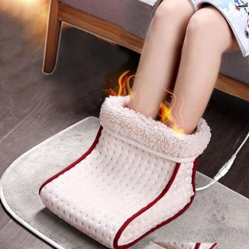 MEXI Washable Portable Electric Foot Warmer Soft Fleece Lining Cosy Heated Massager Shoes 5 Temperature Setting Heater Drop Ship