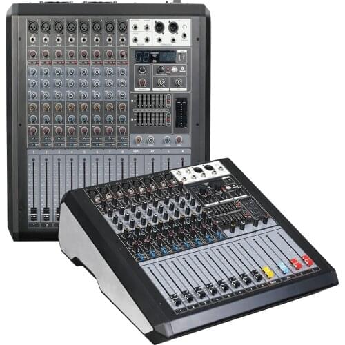 Mixing console recorder 48 V phantom power monitor AUX effect path 8-12 channel audio mixer USB comes with power amplifier JD