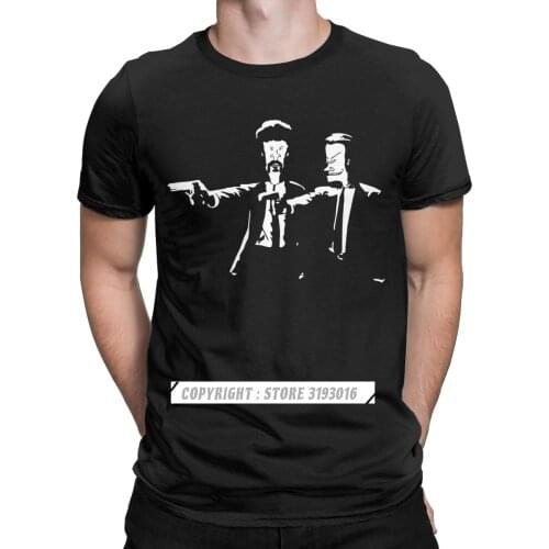 Beavis & Butthead Pulp Fiction T Shirts Mens Humorous T Shirts Beavis and Butthead New Design HipHop Tops T Shirt Streetwear
