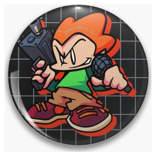 Friday Night Funkin Pico Soft Button Pin Brooch Metal Women Gift Fashion Collar Decor Cute Badge Cartoon Hat Funny Lover