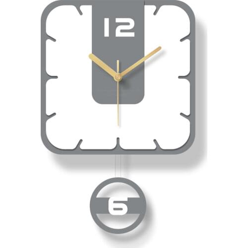 Nordic Pendulum Clock Wall Watch Mechanism Clocks Wall Home Decor Bedroom Home Silent Swing White Horloge Mural Home Decor SC531