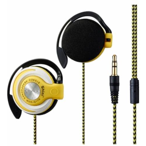 Super Bass Headphones 3.5mm Sport Wired Headset EarHook bass Earphone For Mp3 Player Computer Mobile Telephone Wholesale