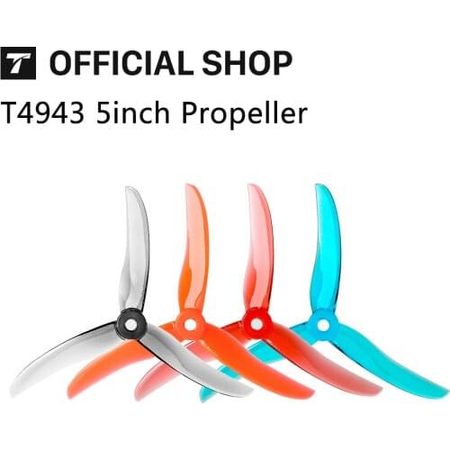NEW T-MOTOR T4943 4943 5inch Propeller Tri-blade Propeller Compatible POPO for FPV Racing freestyle Drone indoor