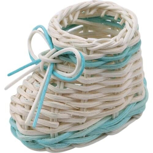 Weave Storage Baskets Makeup Sundries Organizer Home Decoration Crafts Creative Fashion Plant Desktop Decoration Cute Mini Shoes