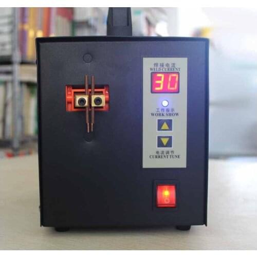 Portable spot welding lithium battery spot welding machine 18650 battery micro battery welder pulse belt LED lamp 220V welding