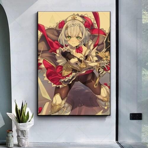 Girl Anime Game Noelle Genshin Impact Series Posters HD Canvas Print Pictures Canvas Painting Modern Home Decor For Bedroom