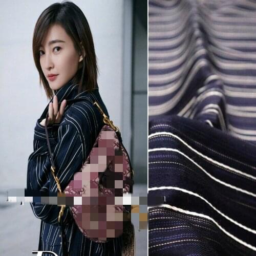 Spring and autumn elegant striped yarn-dyed jacquard garment fabric, sewing fabric factory shop is not out of stock